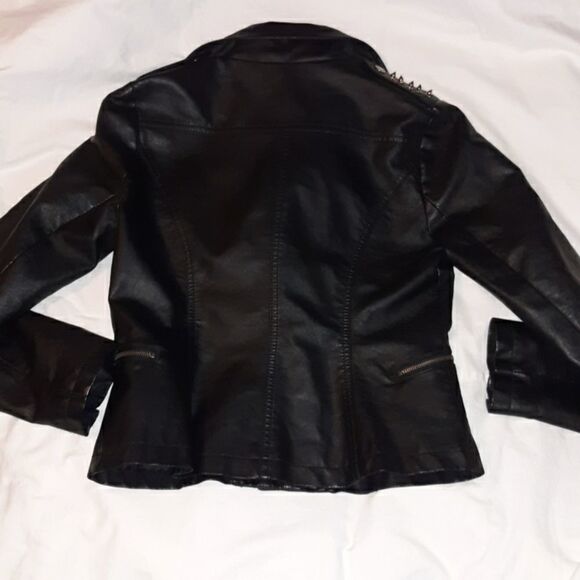 Custom Hand Pyramid Studded Tree Spiked Punk Metal Classic Motorcycle Jacket - Picture 8 of 8